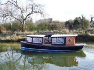 A Goodchild Marine boat on a body of water.