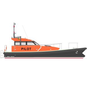 A Goodchild Marine boat on a white background.