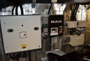 A room filled with a plethora of electrical equipment in it, including some by Goodchild Marine.