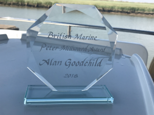Alan Goodchild has been presented with the Peter Millward Award for his services to the marine industry.