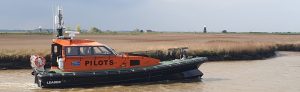 Hybrid Boat Leaving Norfolk
