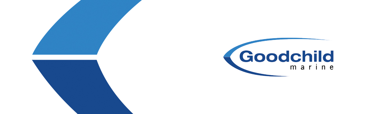 A logo for Goodchild Marine, featuring blue and white elements.