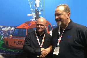 Alan Goodchild, Managing Director of Goodchild Marine, with Ian Lord, General Manager of Estuary Services Limited.