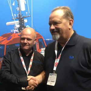 Alan Goodchild, Managing Director of Goodchild Marine, with Ian Lord, General Manager of Estuary Services Limited.