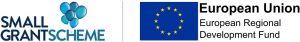 The logos for the small European Union grant scheme and the European regional grant scheme, featuring Goodchild Marine.